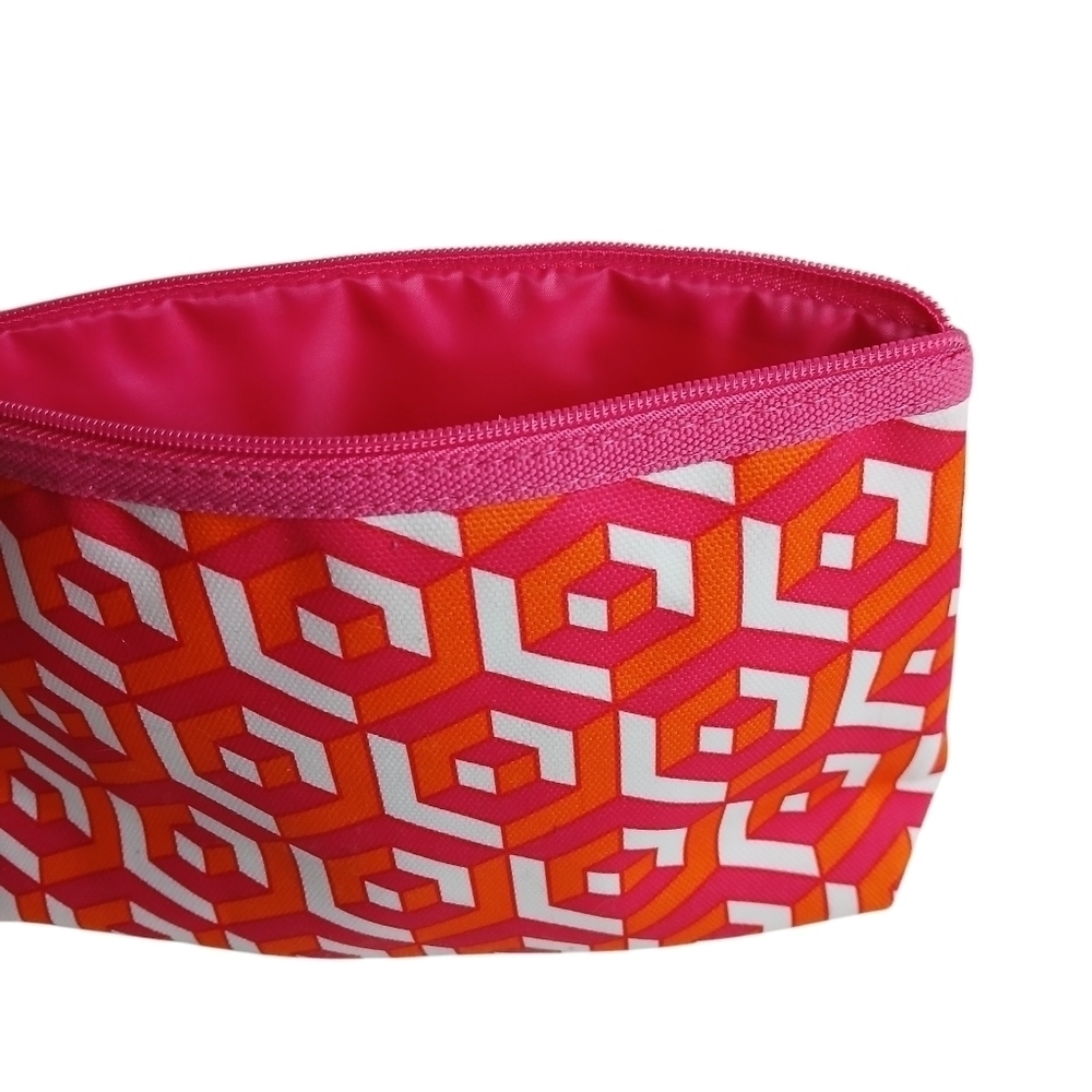 Jonathon Adler x Clinique Cosmetic Bag Geo Design Bright Gift Lined Pink - Picture 3 of 9